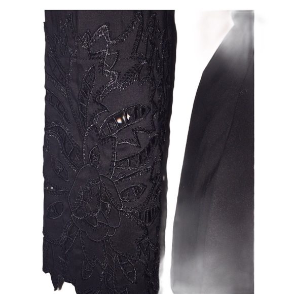 New BCBG Woven Cotton Black Down Button Top Sz XS - Picture 4 of 11